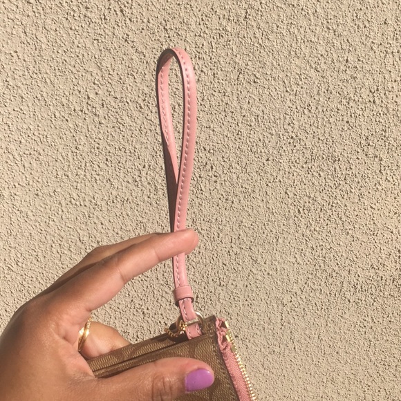 Coach Signature 3/4 Double Zip Wristlet - Picture 6 of 7